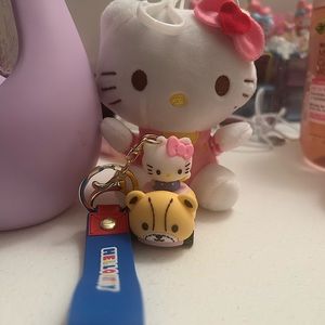 HK on teddy bear car key chain